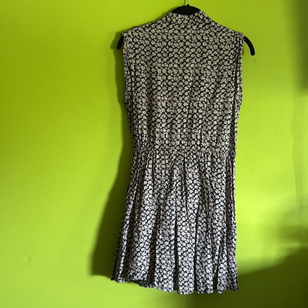 Angie Boho Blue Floral Short Sleeve Midi Dress Size L - Picture 6 of 6